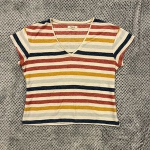 Cotton/Polyester Striped Tee